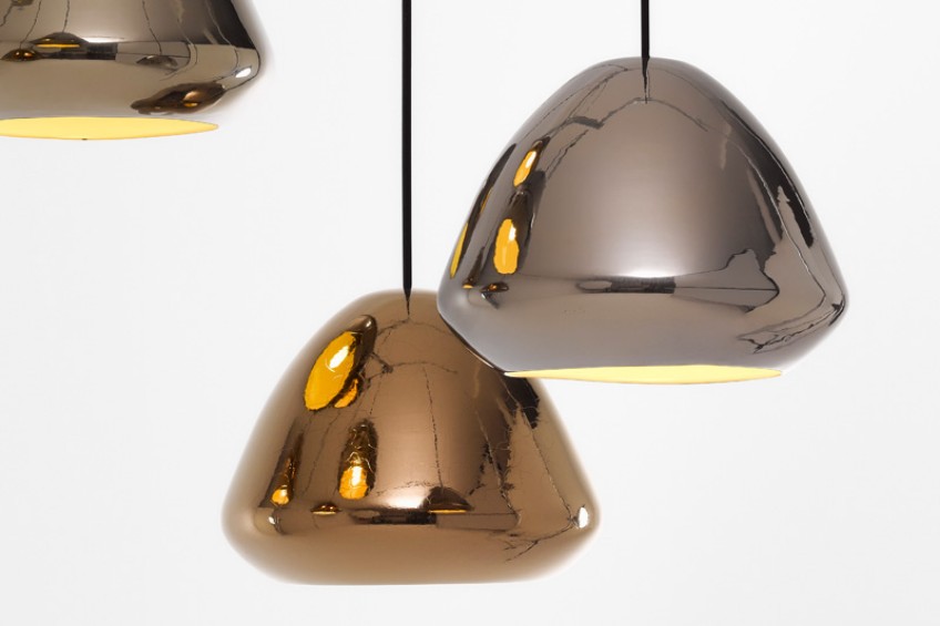 Metallic Collection of Pendant Lamps by Ross Gardam